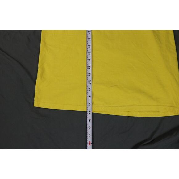 New Stussy Men T Shirt Medium Yellow Multicolor Peace and Love Angels Rare - Picture 7 of 10